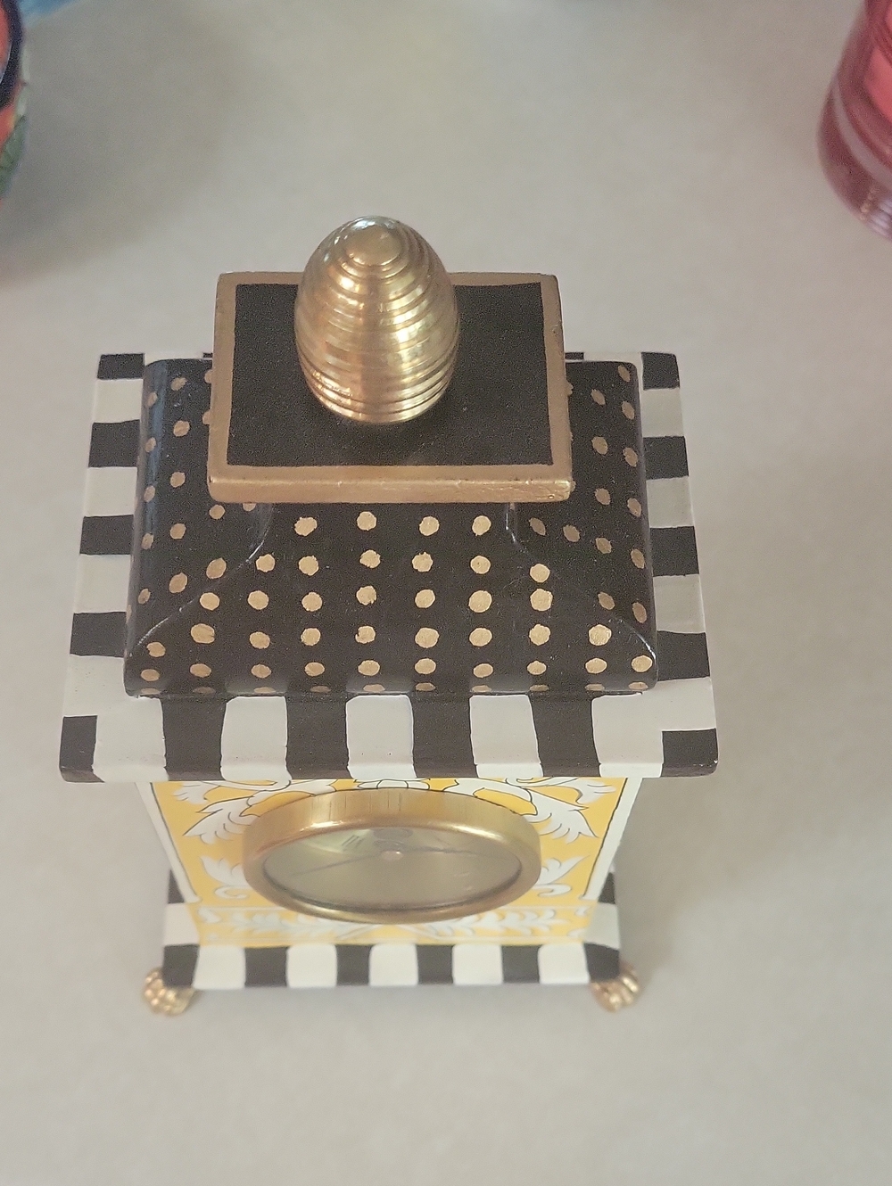 Mackenzie Childs Queen Bee Desk Clock - Picture 5 of 5